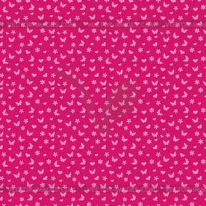 Seamless pattern with butterflies and flowers - vector image
