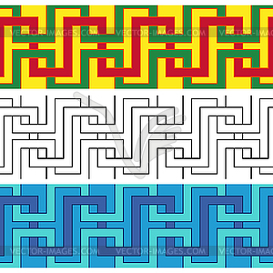 Three ornamental seamless patterns - vector clip art