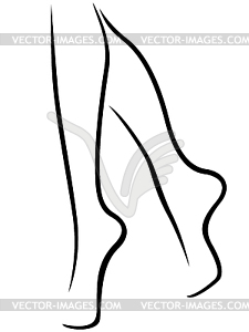 Graceful female feet - vector clipart