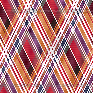 Diagonal tartan seamless texture mainly in warm - vector clipart