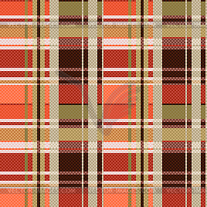 Tartan seamless texture mainly in brown hues - royalty-free vector image