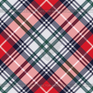 Diagonal tartan seamless texture in red and light - vector clipart / vector image