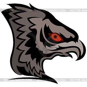 Head of cartoon eagle - vector clipart