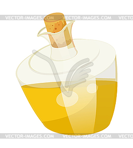 Vegetable Oil For Hair Care Liquid In Vessel Royalty Free Vector Clipart