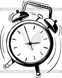 Alarm clock with bells ringing timer Royalty Free Vector