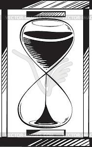 Hourglass just starting to run through - vector image
