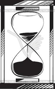 Quarter full hourglass - vector image