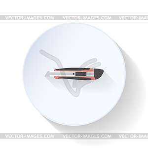 Building knife flat icon - color vector clipart