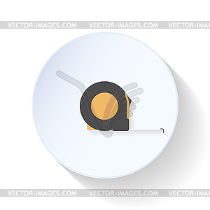 Construction roulette flat icon - vector image