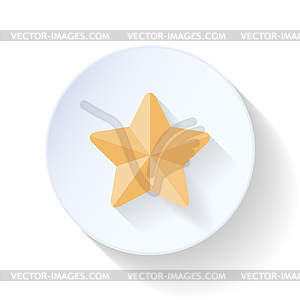 Star flat icon - vector image