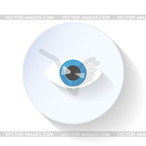 Eye flat icon - vector EPS clipart