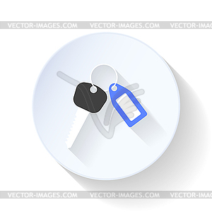 Key flat icon - vector clipart