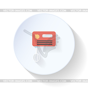 Mixer flat icon - vector clipart