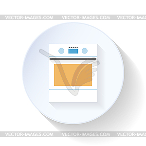 Oven flat icon - vector image