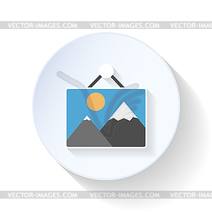 Picture flat icon - vector clip art