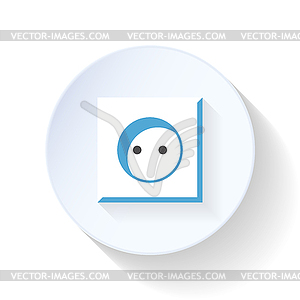 Outlet flat icon - vector clipart