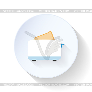 Toaster flat icon - vector clip art