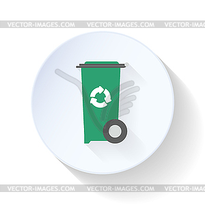 Bin flat icon - vector image