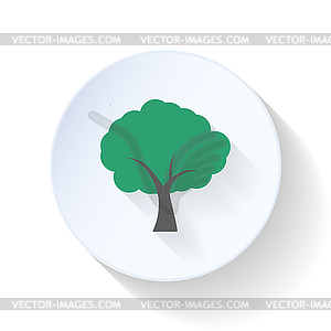 Tree flat icon - vector image