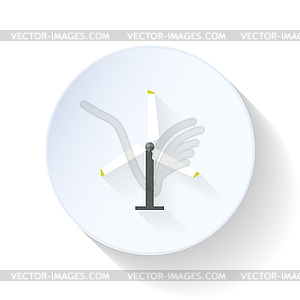 Wind turbine flat icon - vector clipart