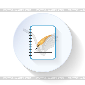 Writing message flat icon - vector image