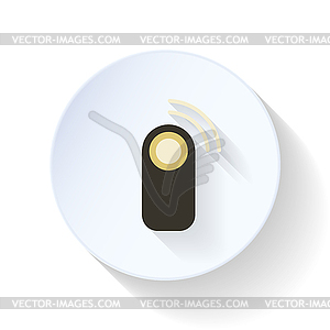 Remote for camera flat icon - vector image