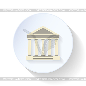 Court flat icon - vector clipart