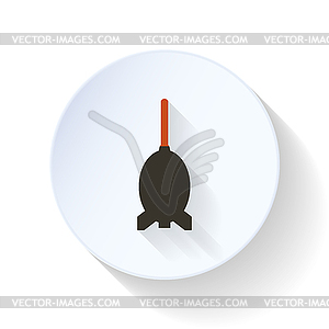Pear for cleaning photographic equipment flat icon - vector image