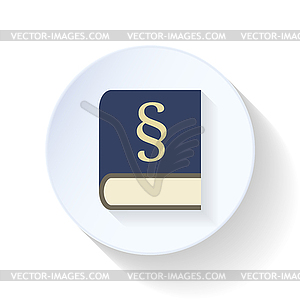 Corpus juris flat icon - vector clip art