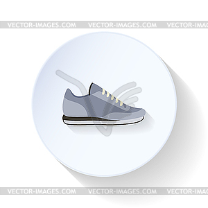 Sneakers flat icon - vector clipart