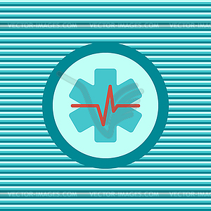 Heart First Aid color flat icon - color vector clipart