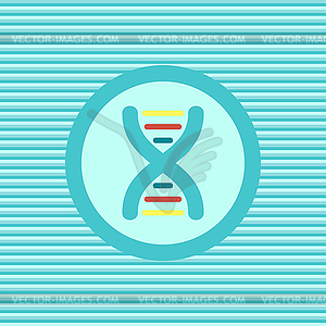 DNA color flat icon - vector clip art