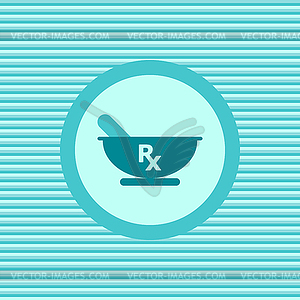 Rx color flat icon - vector clipart