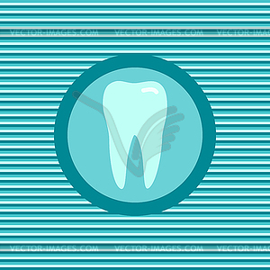 Teeth color flat icon - vector clipart