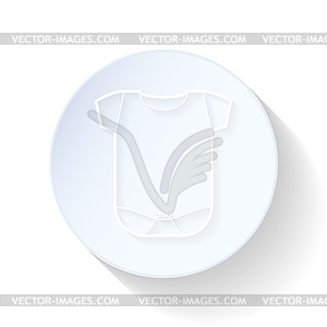 Baby cloth body thin lines icon - vector clipart