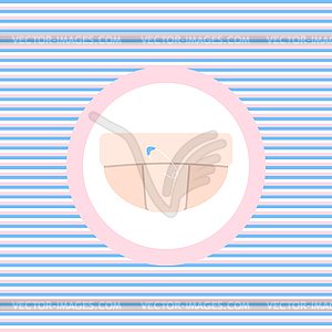 Diaper color flat icon - vector image