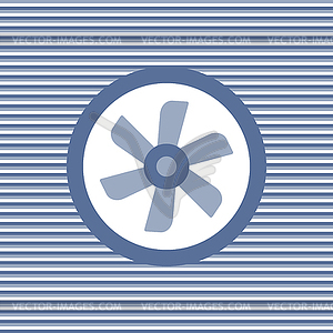 Car cooling fan color flat icon - vector clipart