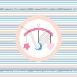 Children lullaby toy color flat icon - vector clipart