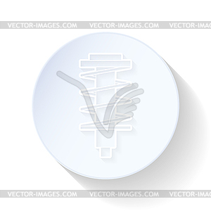 Shock absorber thin lines icon - vector clipart