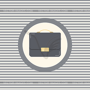 Briefcase color flat icon - vector clipart