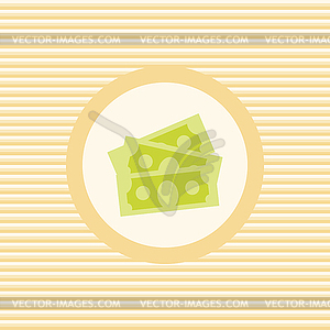 Dollars stack color flat icon - vector clipart / vector image
