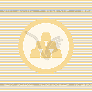 Золотые слитки цвета плоский значок - изображение в векторе / векторный клипарт