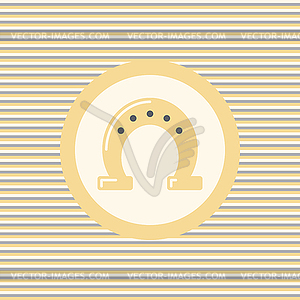 Horseshoe color flat icon - vector clipart