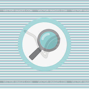 Magnifying glass color flat icon - vector clipart
