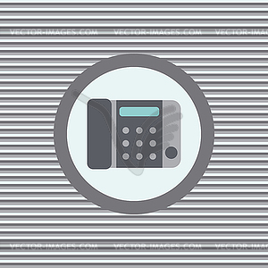 Telephone color flat icon - vector image