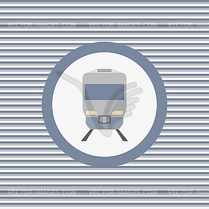 Train color flat icon - vector image