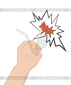 Кулак - векторизованное изображение клипарта