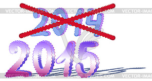 Change year - vector image