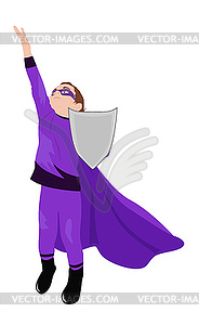 Little super hero - vector EPS clipart