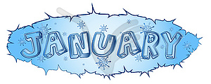 January - color vector clipart